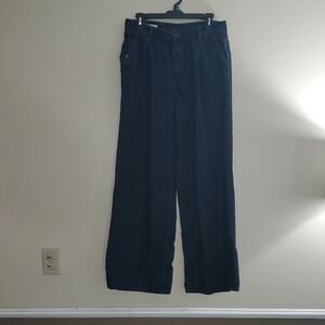 Zara Women's Dark Blue Flare Jeans